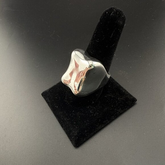 RLM Ring Robert Lee Morris Tablet Rectangle Modernist Bronze Bold QVC size 10 - Picture 7 of 14